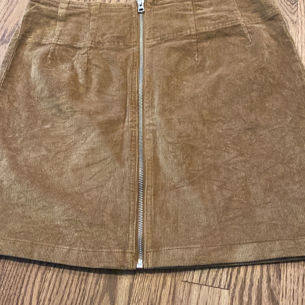 Wild Fable Corduroy Mini Skirt. Full Zip Front. - Picture 3 of 7